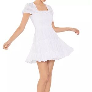 NWT Likely white mini dress size 0 graduation hoco prom frilly lined dress